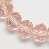 Light Salmon Imitate Austrian Crystal Faceted Glass Rondelle Beads X-G02YI0F5-1