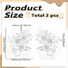 1Pair 3D Flower Polyester Embroidery Sew on Flower Appliques PATC-LP0001-35-2