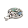 304 Stainless Steel with Paua Shell Pendants STAS-G268-02Z-P-3