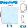 2Pcs Stainless Steel Spring Gate Clasps FIND-BBC0004-49-2