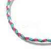 2MM Braided Round Polycotton Cord Necklace Making with Alloy Lobster Claws Clasps and Iron End Chains NJEW-Q031-01B-3