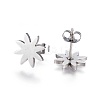 Tarnish Resistant 304 Stainless Steel Stud Earrings EJEW-F234-06P-2