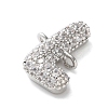 Brass Micro Pave Cubic Zirconia Letter Links KK-I717-04L-P-2