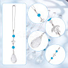 Glass Teardrop Pendant Decoratoins HJEW-AB00620-5