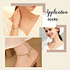 2Pcs 2 Colors Heart Non-Tarnish Stainless Steel Charm Bracelets BJEW-CN0001-22-5