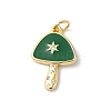 Autumn Theme Rack Plating Brass Cubic Zirconia Pendants KK-Z056-32G-01-1