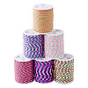 6 Rolls 6 Colors 4-Ply Polycotton Cord with Metallic Thread OCOR-TA0002-16-2