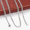 Non-Tarnish 201 Stainless Steel Curb Chains Necklaces NJEW-R063-39P-3