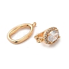 Brass Pave Cubic Zirconia Fold Over Clasps LS-KK-E082-02G-01-2