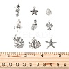 54Pcs 9 Styles Marine Animal Tibetan Style Alloy Pendants TIBEP-FP0001-13-4