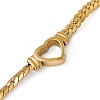 304 Stainless Steel Hollow Out Heart Link Bracelet with Cuban Link Chains for Women LS-BJEW-P284-01G-4