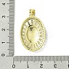 Real 18K Gold Plated Brass Micro Pave Clear Cubic Zirconia Pendants KK-H472-34G-02-3