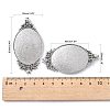 Vintage Tibetan Style Alloy Carved Rose Large Pendant Cabochon Settings TIBEP-N003-28AS-3