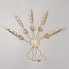 Alloy Flower Bracelet with Finger Nails Tip Claw BJEW-WH0020-66KCG-1