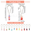 12Pcs 12 Color Iron Shower Bathroom Curtain Rings HJEW-AB00221-2