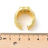 Brass Micro Pave Cubic Zirconia Adjustable Cuff Rings RJEW-V009-06G-5