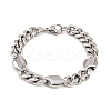 304 Stainless Steel Cuban Link Chain Bracelets BJEW-G766-02P-4