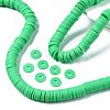 Flat Round Handmade Polymer Clay Beads CLAY-R067-10mm-06-6