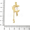 Brass Micro Pave Pink Cubic Zirconia Pendants CU-CBA8C34-09G-3