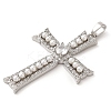 Rack Plating Brass Micro Pave Cubic Zirconia Pendants and ABS Imitation Pearl KK-H476-04P-RS-2