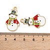 Christmas Theme Rack Plating Alloy Pendants X-FIND-M020-04G-07-3