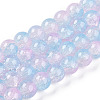 Transparent Crackle Glass Bead Strands GLAA-T025-8mm-02B-1