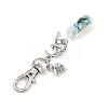 7Pcs Chakra Natural & Synthetic Gemstone Chip & Glass Bottle Pendant Decorations HJEW-JM04167-4