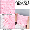 Bowknot Cotton Womens Knitting Floral Lace Wrist Cuffs For Wedding Party AJEW-WH20060-34A-5