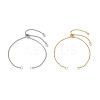 2Pcs 2 Colors 304 Stainless Steel Curb Chain Bracelet Slider Making AJEW-JB01244-1