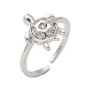304 Stainless Steel Open Cuff Finger Rings for Women RJEW-B109-07P-01-4