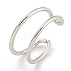 Non-Tarnish 304 Stainless Steel Hollow Open Cuff Ring for Women RJEW-A043-12P-1