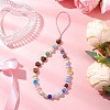 Heart Cat Eye Mobile Straps HJEW-JM03427-01-1
