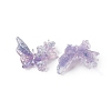 Butterfly with Flower Transparent Resin Cabochons FIND-L019-06B-2