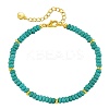 Bohemian Style Synthetic Turquoise Rondelle Beaded Bracelets for Women NJ4961-5