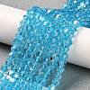 Transparent Electroplate Glass Beads Strands GLAA-F029-2mm-A19-4