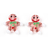 Gingerbread Man Handmade Lampwork Beads LAMP-G150-04F-1
