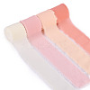 4 Rolls 4 Colors Frayed Polyester Ribbon OCOR-TA0002-87B-3