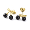 Ion Plating(IP) 304 Stainless Steel Enamel Stud Earrings for Women EJEW-A049-17G-02-2