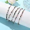 Natural Multicolor Tourmaline Bead Bracelets X-BJEW-JB04555-06-9