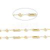 Brass Column & Round Beaded Link Chains CHC-P016-14G-01-2