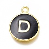 Brass Enamel Pendants KK-H103-02D-G-1