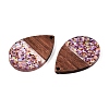 Epoxy Resin & Walnut Wood Pendants RESI-T057-11C-2