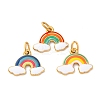 304 Stainless Steel Enamel Pendants STAS-I331-05G-1