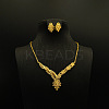 Brass Pendant Necklaces & Stud Earrings for Women FS-WGBE006-01-1