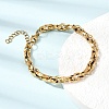 5.5MM 304 Stainless Steel Twisted Oval Link Chain Bracelets for Man and Women SA-CBAB767-17C-G-1