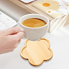 2Pcs 2 Styles Bamboo Saucer for Succulent Planter Pots AJEW-GF0011-43-6