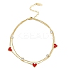 Ion Plating(IP) 304 Stainless Steel Double Layered Bracelets for Women BJEW-K254-18G-02-1