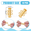 10Pcs Tube Brass Slide Lock Clasps KK-PH0014-45G-2