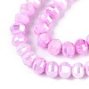 Anti-Tarnish Electroplate Glass Beads Strands GLAA-T025-8mm-19A-3