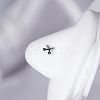 201 Stainless Steel Micro Pave Clear Cubic Zirconia Nose Studs FS-WGACC22-01-1